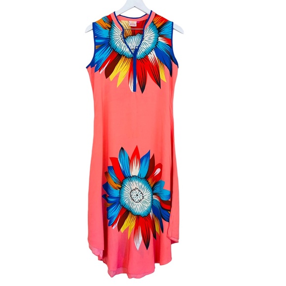 Neeru Kumar Rare India Made Absolutely Stunning Lightweight Floral Dress Medium - Picture 2 of 9